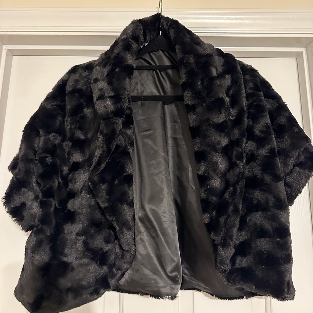 Black short cocktail wrap XL